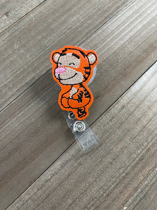 Silly Bouncing Tigger Retractable Badge Reel