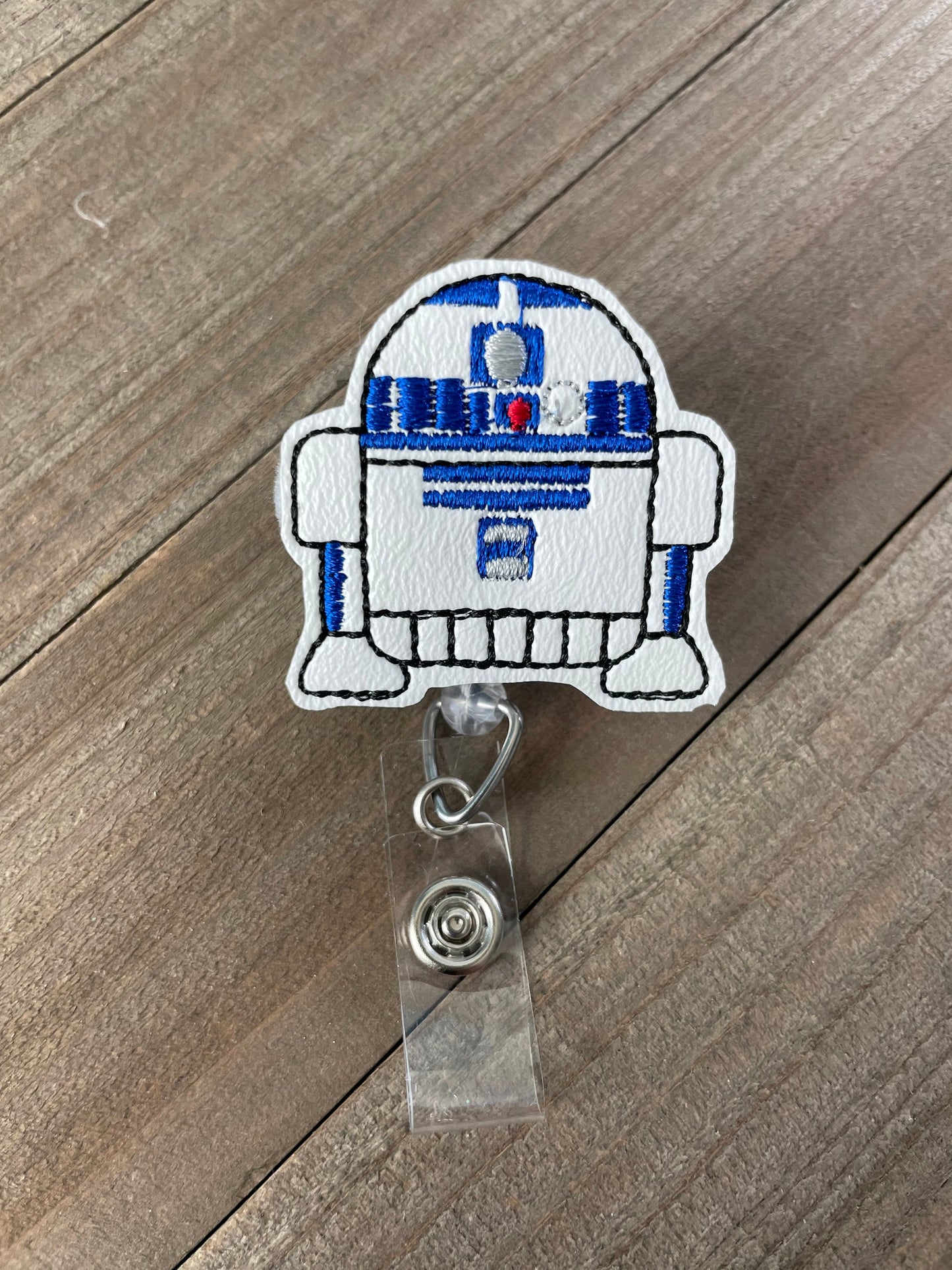 R2D2 Droid Star Wars Retractable Badge Reel